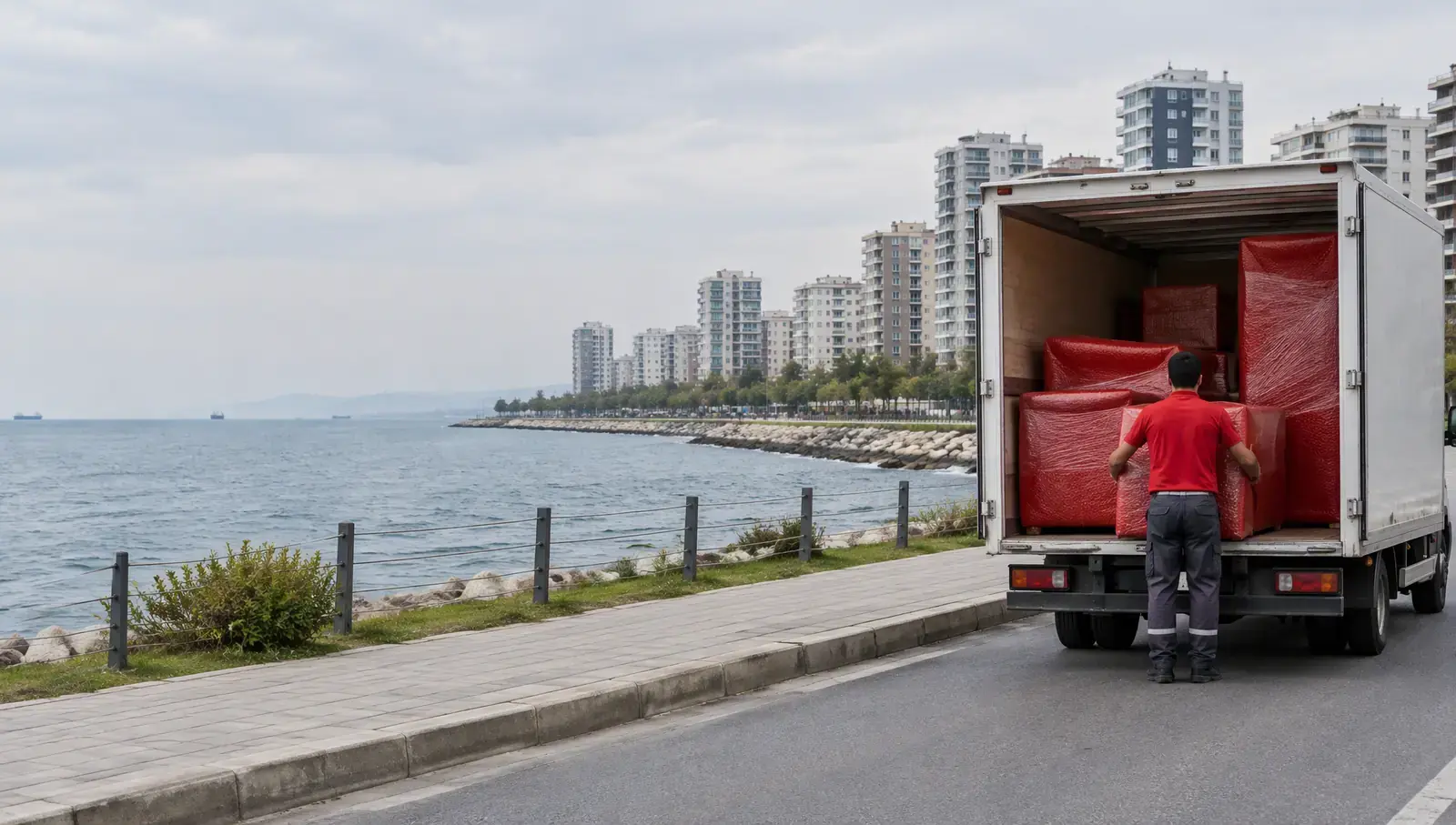 Avcılar'da sahil ve Ambarlı yolu; yapay zekâ ile oluşturulmuş görsel