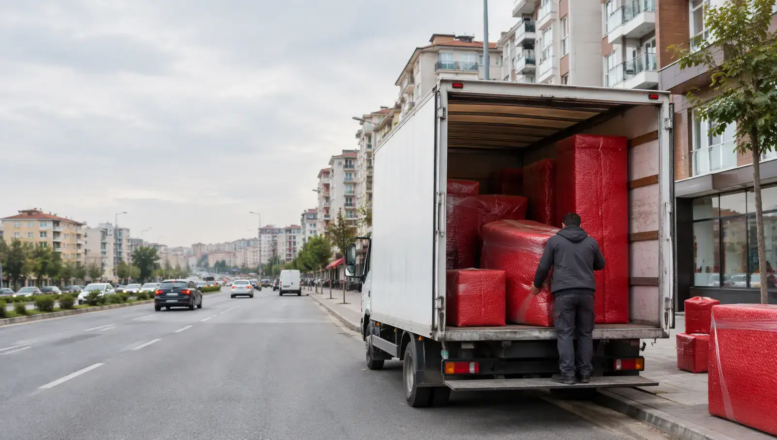 Ümraniye'de Alemdağ Caddesi; yapay zekâ ile oluşturulmuş görsel